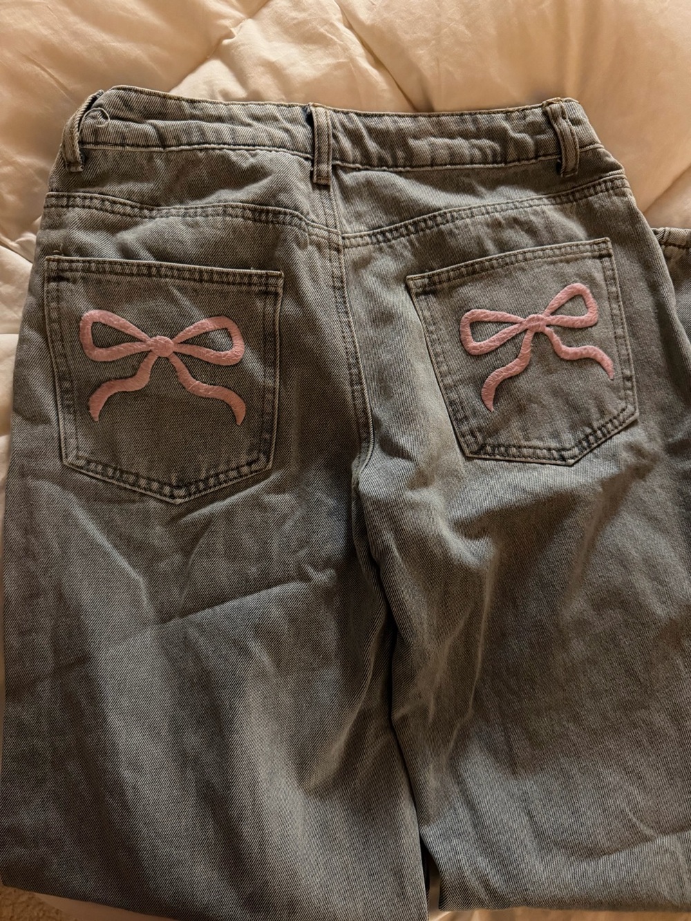 Edikted Women’s Wide-Leg Jeans in Faded Blue